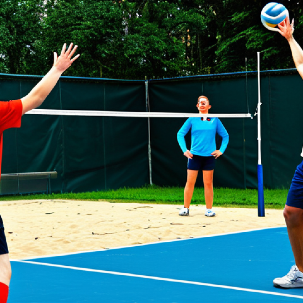 배구 모임 후기 - Humorous Volleyball Mishap**

"A fully clothed volleyball player comically failing a float serve, th...