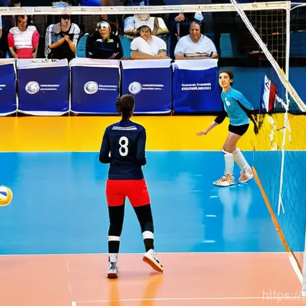 배구 모임 일정 - **Prompt 1: "Community Volleyball in a French Sports Hall"**
    "A diverse group of adult players, ...