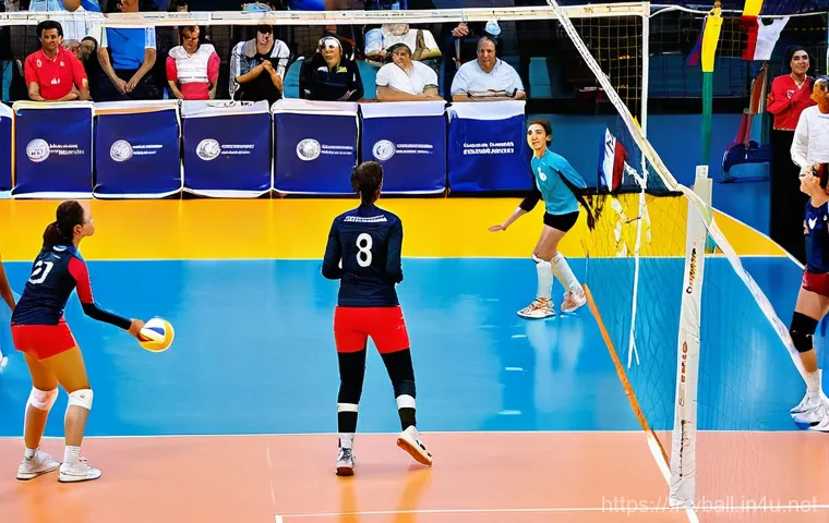 배구 모임 일정 - **Prompt 1: "Community Volleyball in a French Sports Hall"**
    "A diverse group of adult players, ...