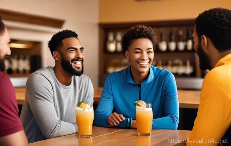 배구 관련 동호회 활동 - **Prompt:** A vibrant and dynamic indoor volleyball game in progress. A diverse group of adult playe...
