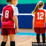 Home 21 배구 유소년 대회 참가 방법 - **Prompt:** A vibrant and dynamic scene capturing young volleyball players (ages 8-12, both boys and...