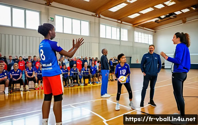 배구 경기장에서 팬과의 교류 관련 이미지 1