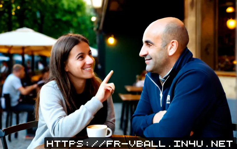 Home 17 배구 경기 관람 후 의견 나누기 - Photorealistic scene of two French adult friends discussing a volleyball match at a quiet Parisian c...